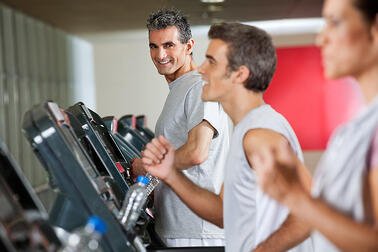 Men Running on Treadmill