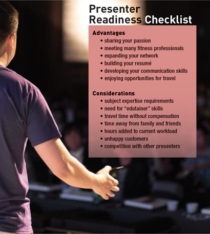 Fitness Presenter Readiness Checklist<br />
