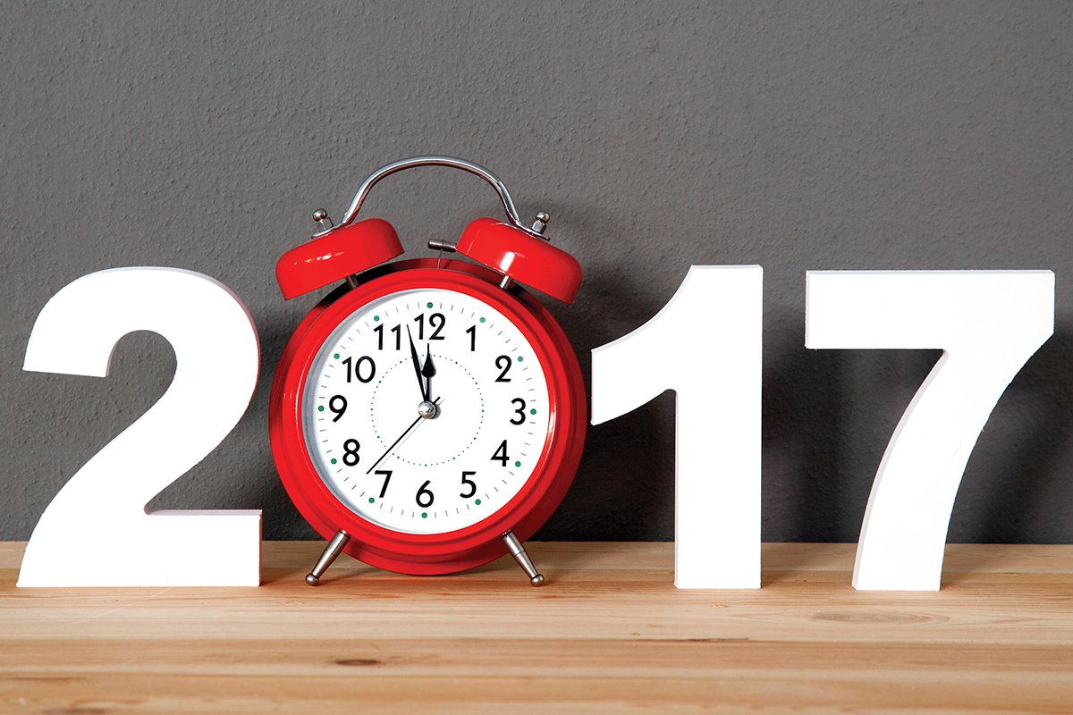 alarm clock for a new year in 2017
